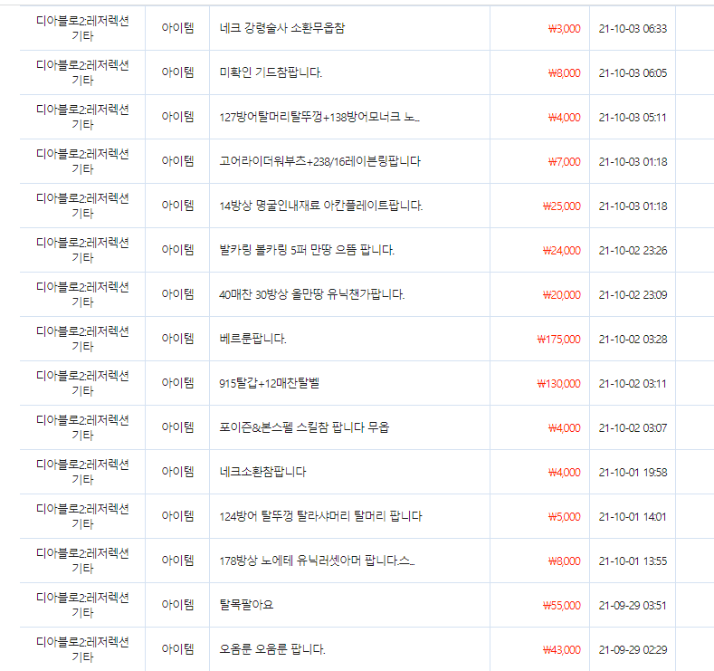 오픈때 서버 ㅈ망이라 쌀먹많이 못했는데 - 디아블로2 레저렉션 마이너 갤러리