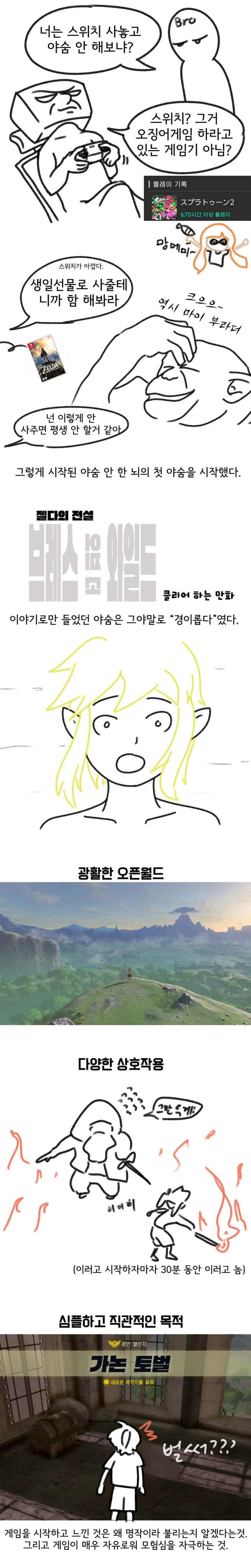 젤다 야숨 깨는 만화 - 닌텐도 마이너 갤러리