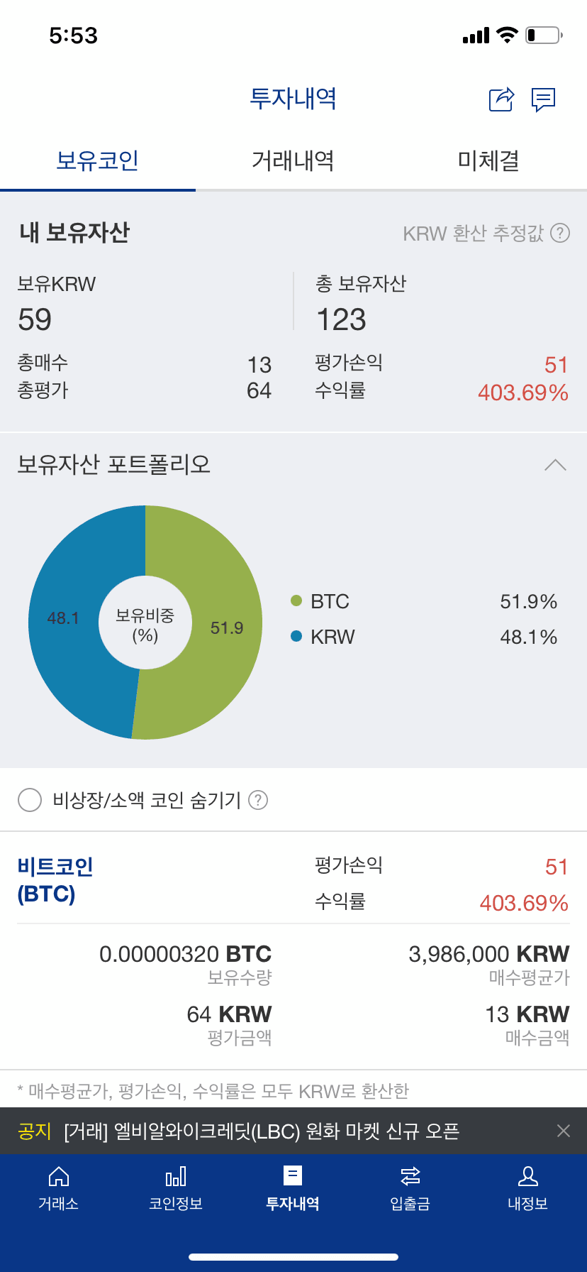 비트코인 400퍼 수익인증 보고가라 ㅋㅋ - 해외주식 갤러리